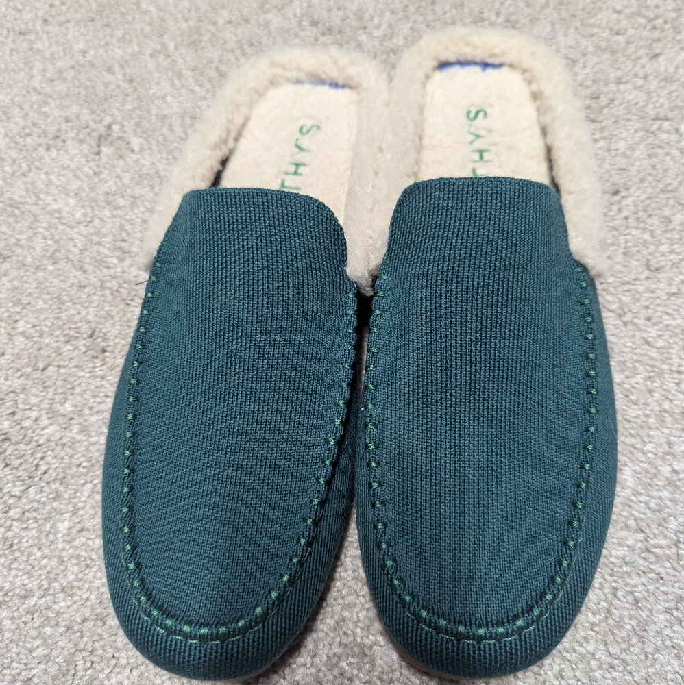 Rothy's green scuff slippers sz 11 NWOB